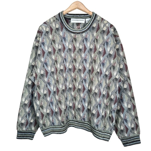 VINTAGE Wool-Blend Oversized Grandpa Pullover Sweater - Picture 6 of 8